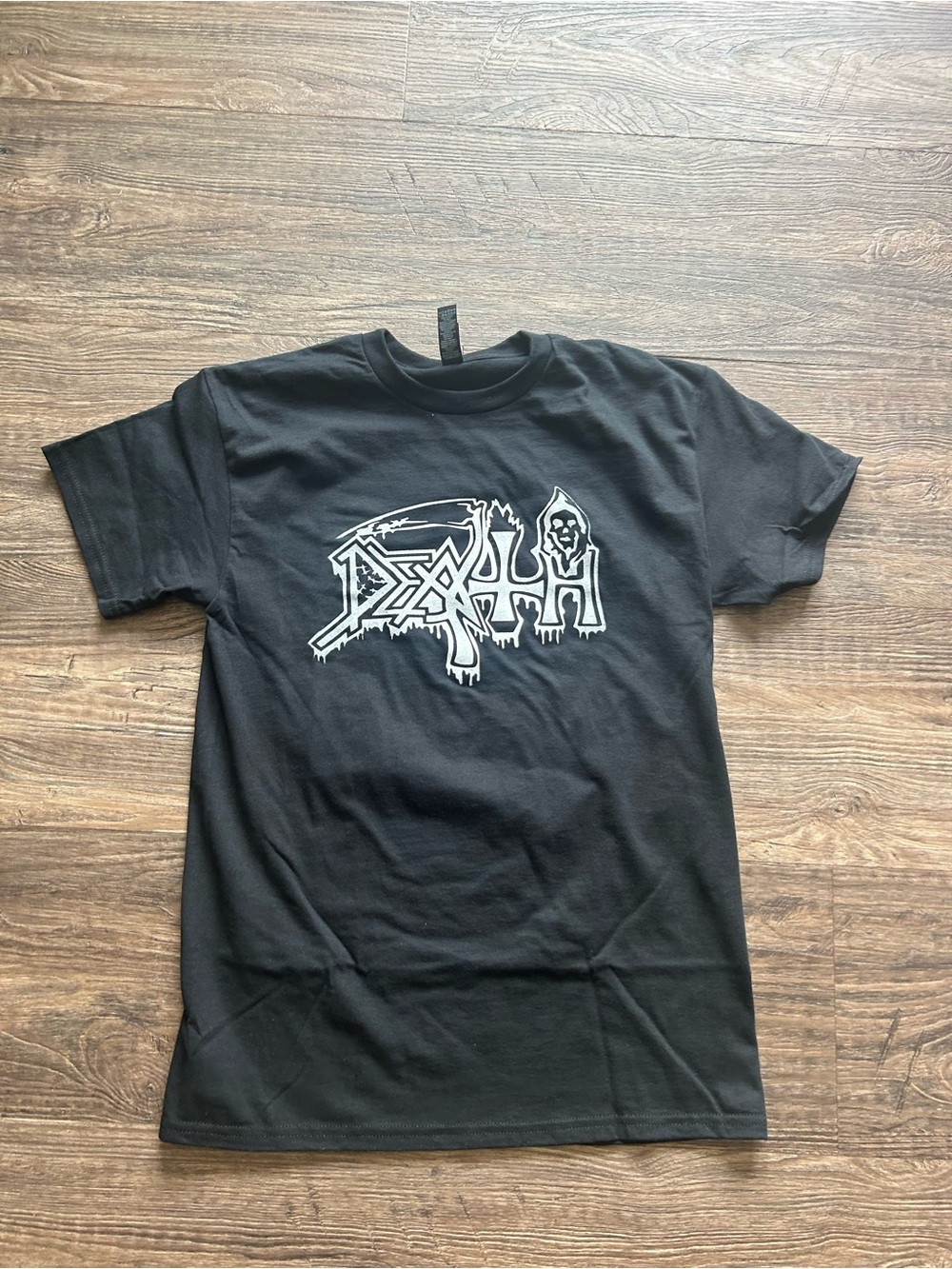 Black 'Death' Scream Bloody Graphic Crewneck T-Shirt - Men's Medium